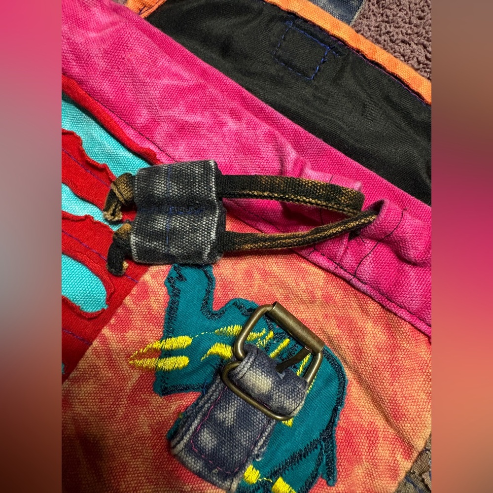 Colorful Patchwork Backpack - image 11